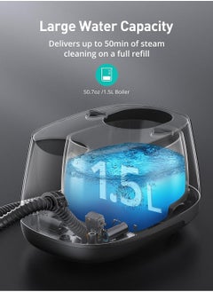 GearZone Steam Cleaner with Accessories, Portable Multipurpose Steam Cleaner for Car 5 Mins Heating with Large Tank, Heavy Duty Steam Cleaner Carpet and Upholstery, Floors, Tiles, Car  - Image 4