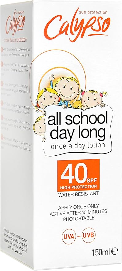 Calypso All School Day Long Sun Lotion SPF 40 150ml Water Resistant Sunscreen - Image 2