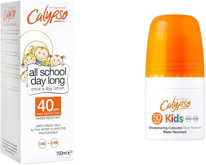 Calypso All School Day Long Sun Lotion SPF 40 150ml Water Resistant Sunscreen - Image 1
