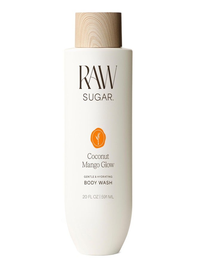 RAW SUGAR Coconut Mango Glow Gentle & Hydrating Body Wash, 20 Fl Oz (Pack of 1) Moisturizing & Brightening Bath & Shower Gel, Vegan, Formulated without SLS/SLES & Parabens - Image 1