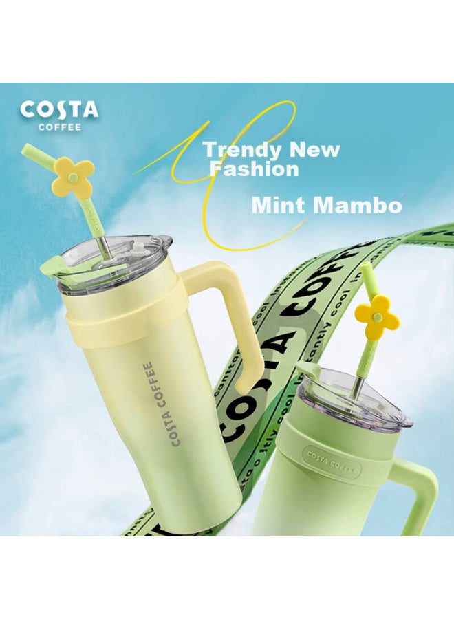 Costa Giant Insulated Tumbler For Men And Women, Large Capacity Water Bottle, Stainless Steel Straw Cup, Student Ice Cup, Car-friendly Gift - Image 1