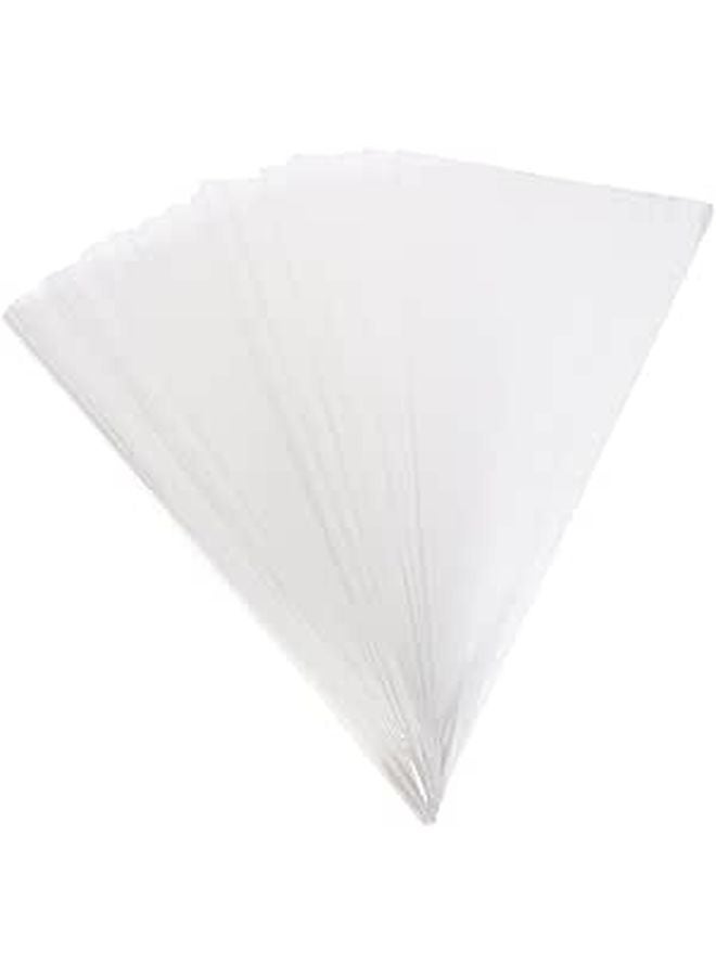 Cone Shaped Plastic Treat Bags With Twist Ties 100pcs 16x30cm For Candy Popcorn Snack Packaging - Image 1