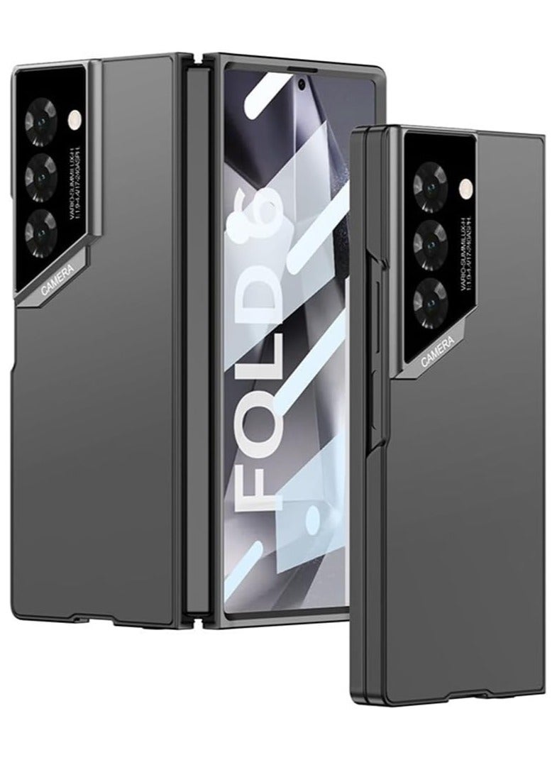 Captaintech Compatible with Galaxy Z Fold 6 Case, Slim Phone Shell, Anti Drop, Full 360° Coverage,Wireless Charging Compatible Case for Z Fold 6 2024 (Black) - Image 1