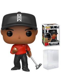Funko Pop Sports: Pga Tiger Woods Red Shirt Pop Vinyl Figure (Bundled With Pop Shield Protector)  - Image 2