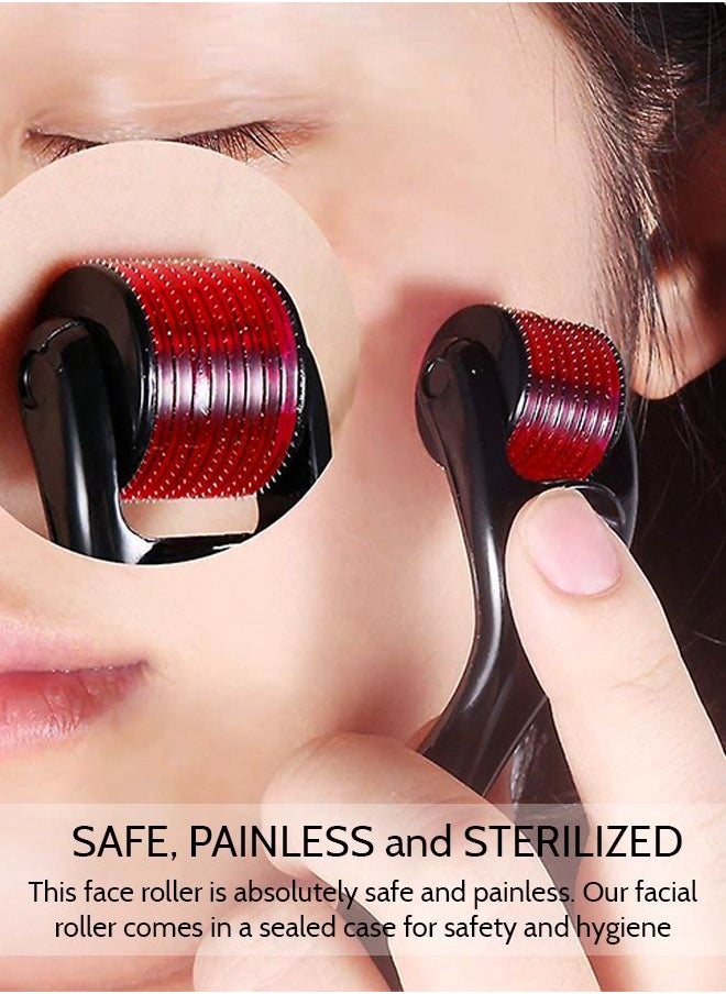 ABJ - Skin Roller 2 Pack For Hair Growth - 540 Microneedle for Skin Care System for Women and Men, Ideal to Keep Your Skin Young and Radiant - Titanium Needle Roller for Face and Hair - Image 1