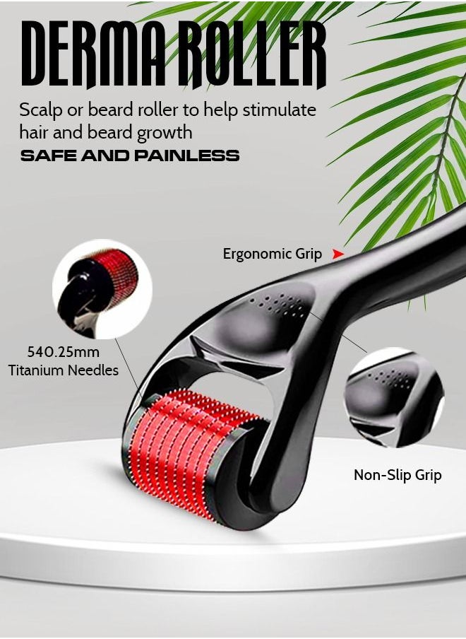 ABJ - Skin Roller 2 Pack For Hair Growth - 540 Microneedle for Skin Care System for Women and Men, Ideal to Keep Your Skin Young and Radiant - Titanium Needle Roller for Face and Hair - Image 1