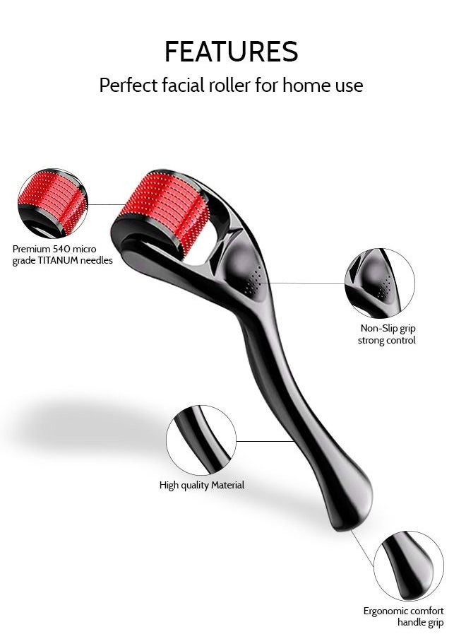 ABJ - Skin Roller 2 Pack For Hair Growth - 540 Microneedle for Skin Care System for Women and Men, Ideal to Keep Your Skin Young and Radiant - Titanium Needle Roller for Face and Hair - Image 1
