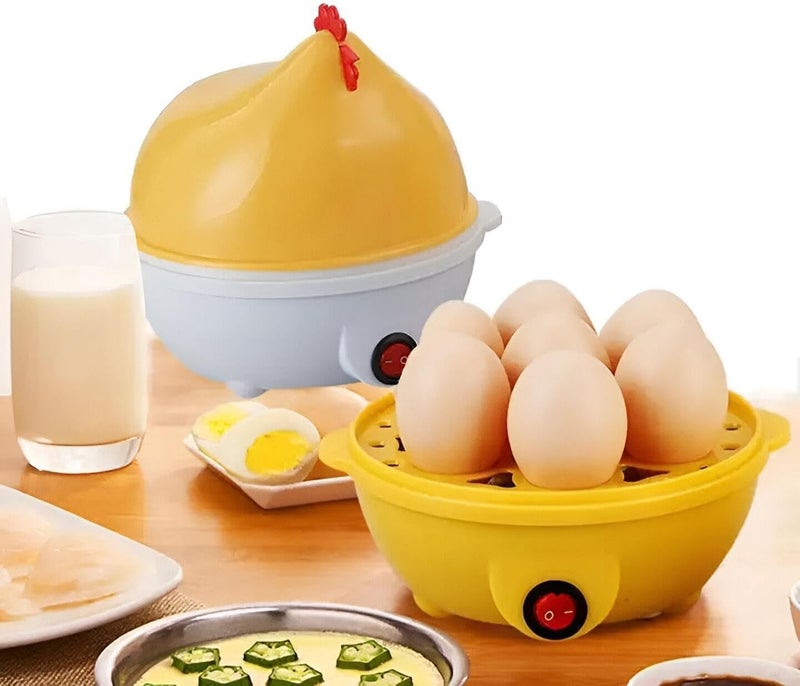 Electric Egg Boiler 7 Egg Capacity Automatic Shut Off Plastic Body Stainless Steel Plate Egg Cooker Steamer Poacher Frying Appliance - Image 4