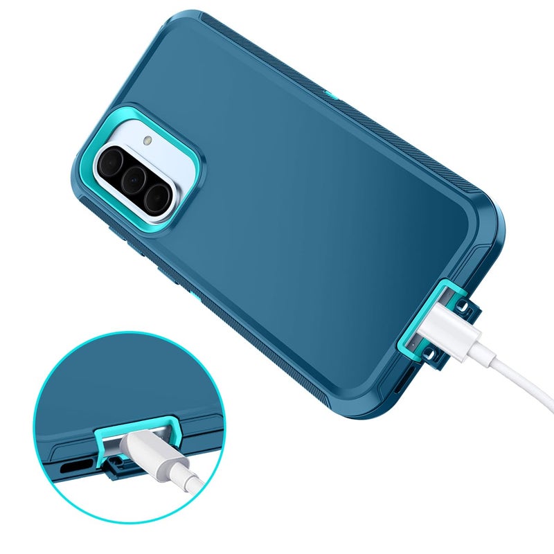 I-HONVA for Samsung Galaxy A36 5G Case Shockproof Dust/Drop Proof 3-Layer Full Body Protection [Without Screen Protector] Rugged Heavy Duty Cover Case for Galaxy A36 5G,Turquoise - Image 5