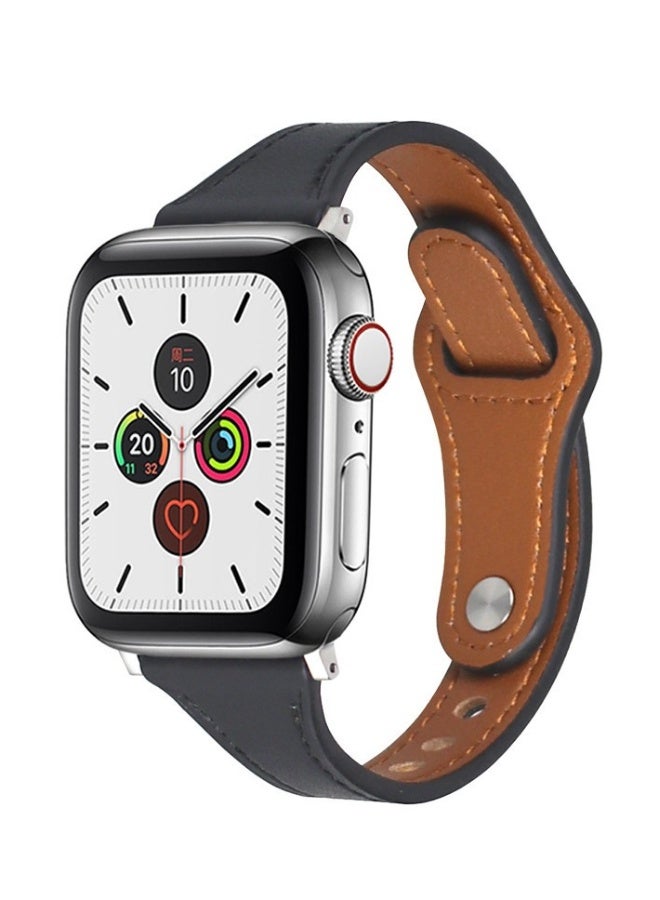 Beauenty apple watch Watch Leather stylish women's Apple strap 42/44/45/49 Black