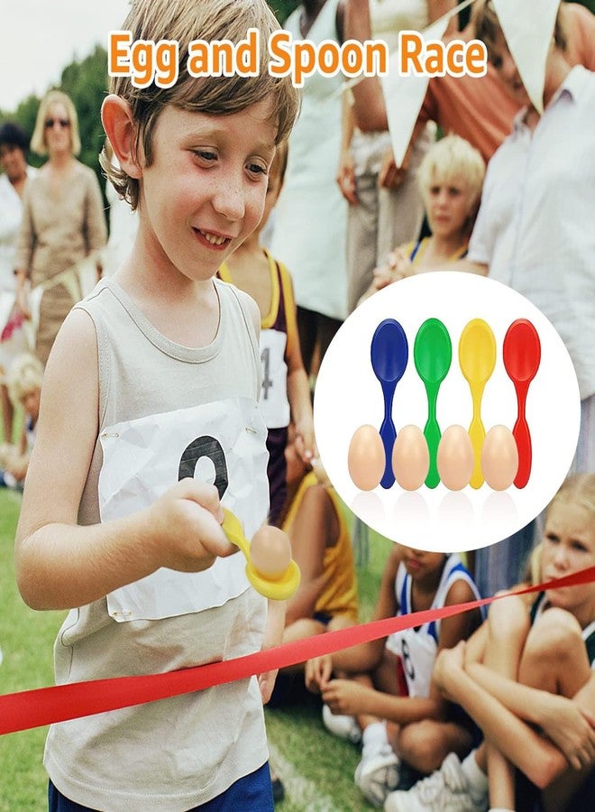 Websonaw 32 Pcs Outdoor Games Potato Sack Race Bags for Kids Adults, Bean Bag Toss Game, 3 Legged Race Bands, Egg Spoon Relay Race Game, Carnival Outside Yard Lawn Games for Easter Christmas Birthday Party - Image 5