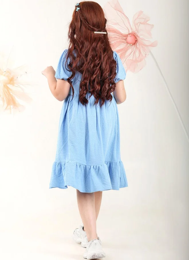 Bonkids BONKIDS Blue Fit & Flare Dress for Girls