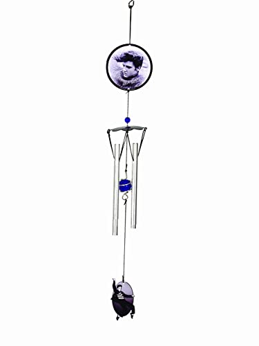 Spoontiques Elvis Wind Chime, Black and White - Outdoor Garden Décor - Decorative Chimes for Yard, Garden, Backyard and Patio Decoration - Image 5