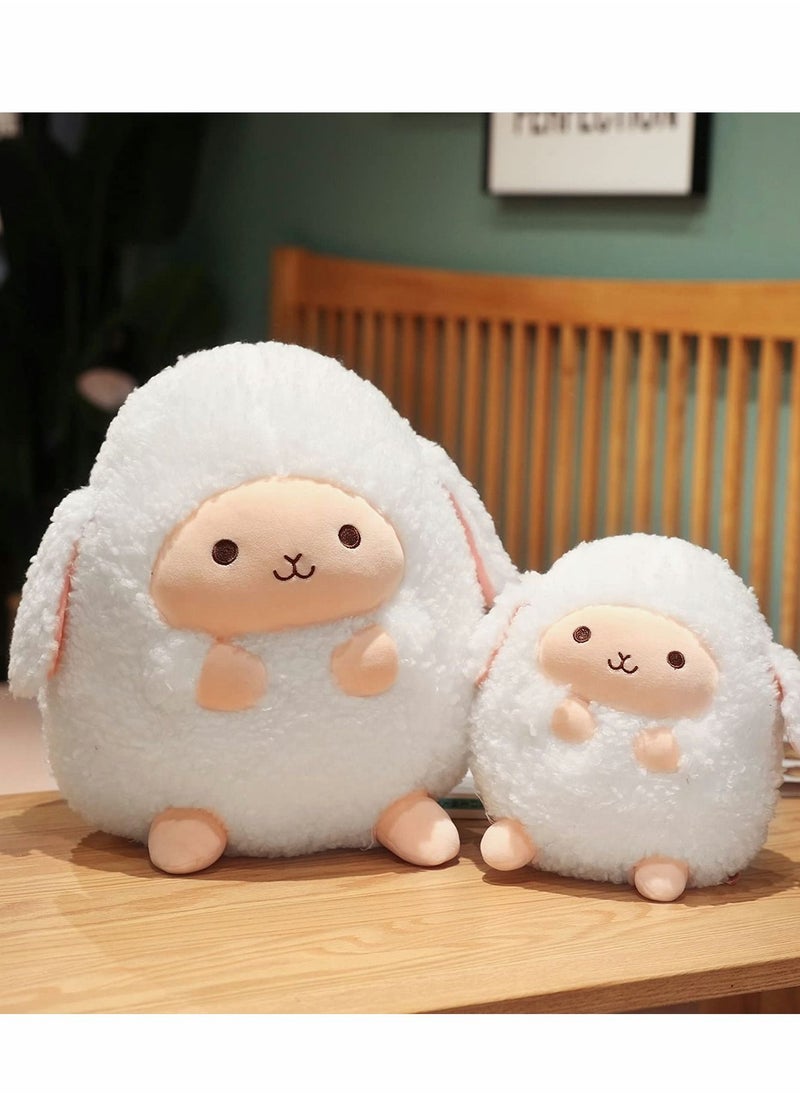 SYOSI - Lamb Plush Pillow, Plush Cute Stuffed Animal Soft Hugging Pillow, Kawaii Plushie Mini Plush Pillows for Kids Adults, White（9.05”，Small） - Image 1