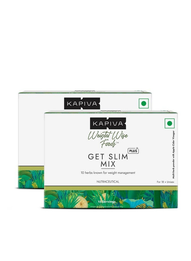 Kapiva كابيفا مزيج الحصول على الرشاقة | مزيج من 10 مكونات للعناية بالوزن | رعاية الوزن على المدى الطويل | بدون مواد حافظة | 15 كيس، عبوة من 2 - Image 1