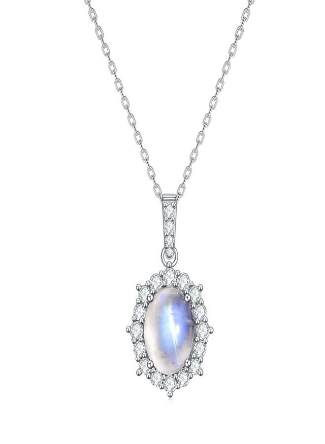 Gem's Beauty Moonstone Necklace New Beginnings Gift Meaningful Jewelry for Women Necklaces 925 Sterling Silver Moonstone Pendant Inspirational Gifts for Women-New2 - Image 1