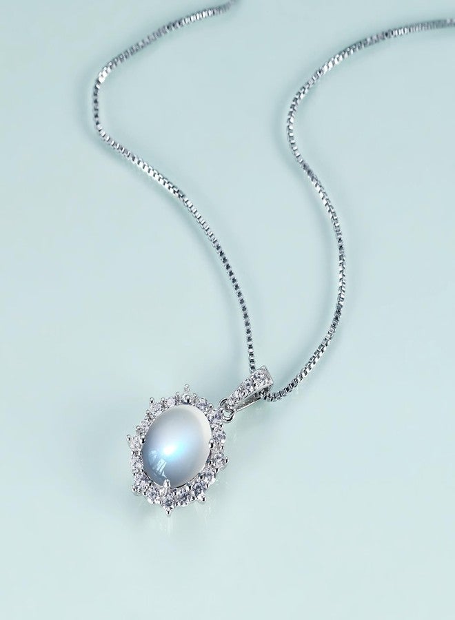 Gem's Beauty Moonstone Necklace New Beginnings Gift Meaningful Jewelry for Women Necklaces 925 Sterling Silver Moonstone Pendant Inspirational Gifts for Women-New2 - Image 2