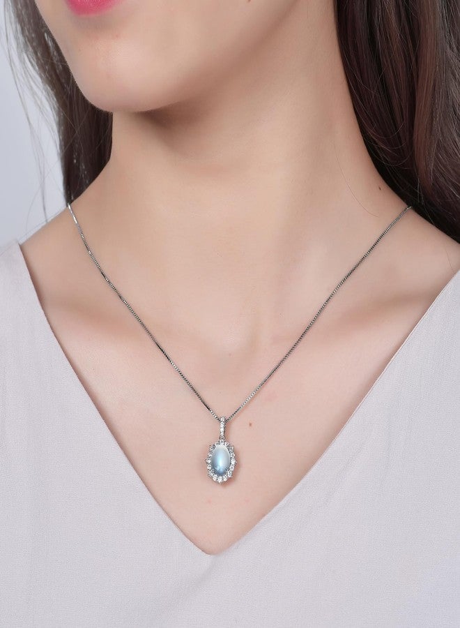 Gem's Beauty Moonstone Necklace New Beginnings Gift Meaningful Jewelry for Women Necklaces 925 Sterling Silver Moonstone Pendant Inspirational Gifts for Women-New2 - Image 4