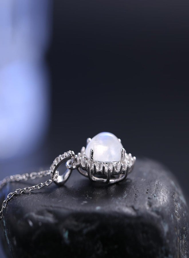 Gem's Beauty Moonstone Necklace New Beginnings Gift Meaningful Jewelry for Women Necklaces 925 Sterling Silver Moonstone Pendant Inspirational Gifts for Women-New2 - Image 5