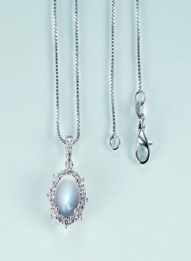 Gem's Beauty Moonstone Necklace New Beginnings Gift Meaningful Jewelry for Women Necklaces 925 Sterling Silver Moonstone Pendant Inspirational Gifts for Women-New2 - Image 3