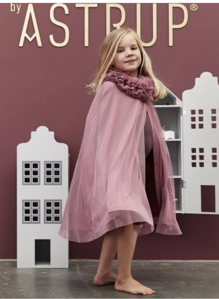 بواسطة أستروب Tulle Cape - Dusty Rose (3-5 years)