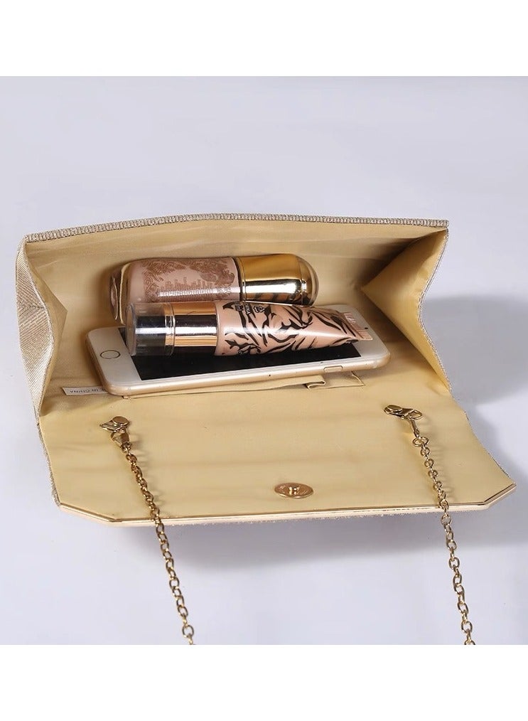 Black detachable chain sparkling evening clutch with luxurious envelope clutch with wedding formal cocktail party - Image 4