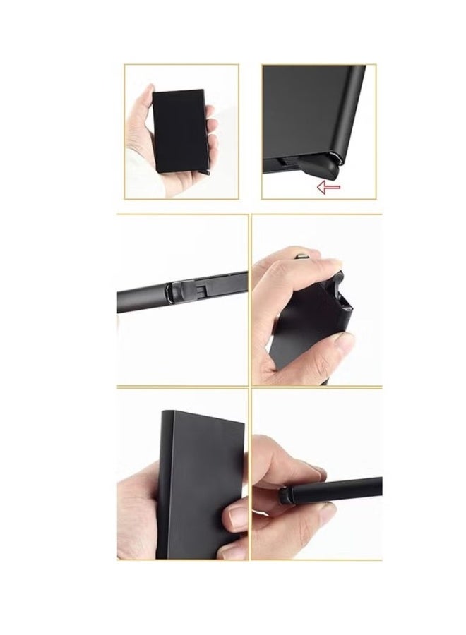 Slim Metal RFID Card Holder – Minimalist Aluminum Wallet for Men and Women - Image 4