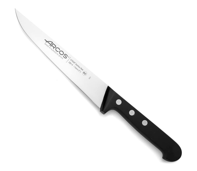 Arcos Kitchen Block Knife Set 6 pieces (5 Knives + 1 Scissors). Stainless Steel - Polyoxymethilene (POM) Handles. Pine Wood Block - Image 4