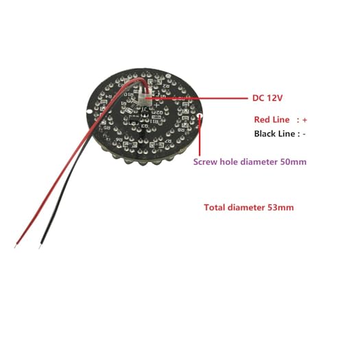 GODIYMODULES 850nm 48pcs LED IR Illuminator Infrared Night Vision Light Lamp for CCTV Camera IR Illuminators - Image 2