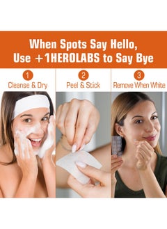 +1HEROLABS +1HEROLABS Pimple Patches for Face, Hydrocolloid Acne Patches for Covering Zits, Blemishes, Spot Stickers with Tea Tree Oil, Vegan & Cruelty Free (72 Count (Pack of 1))  - Image 3