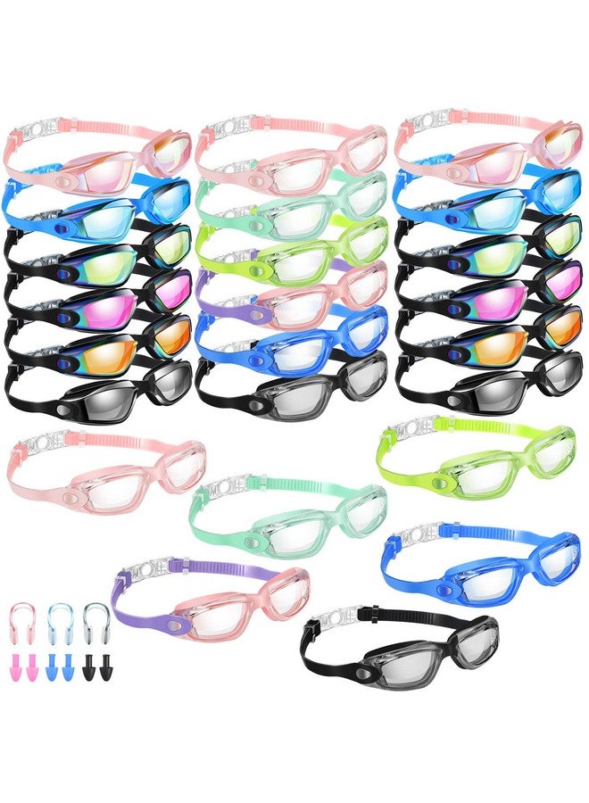 Konohan 24 Pack Swim Goggles, Anti Fog Swimming Equipment With Protection Polarized Women Men Swimming Goggles No Leaking Full Protection Sport Swimming Goggles With Wide View For Adult Youth - Image 1