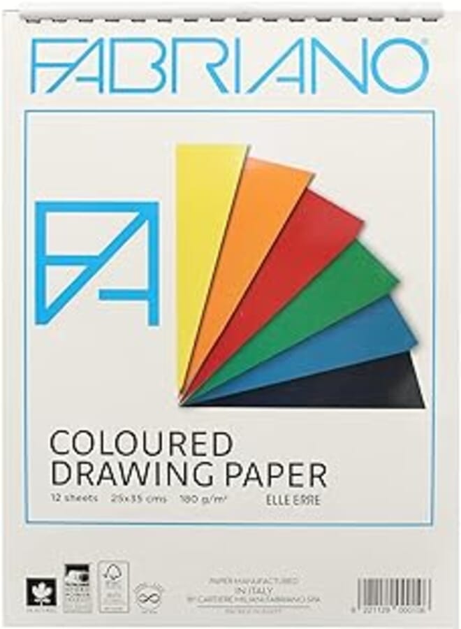 Fabriano Colored Art Sketchbook - 25 x 35 cm - 12 Sheets