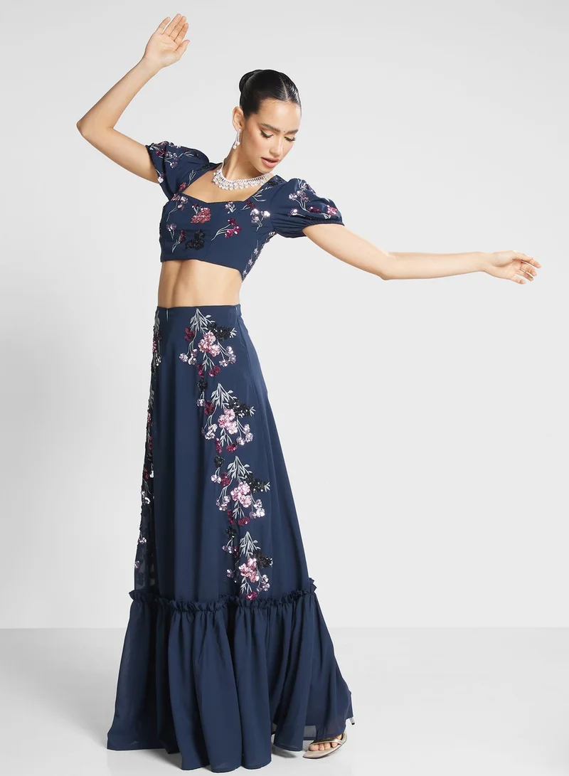 Maya High Waist Floral Printed Skirt