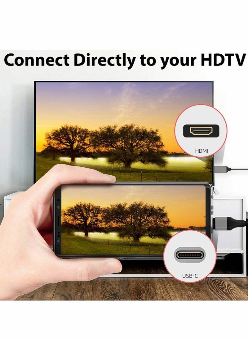 كاست ويف كابل USB C إلى HDMI، 4K@60Hz كابل من النوع C إلى HDMI بطول 6 أقدام - Image 4