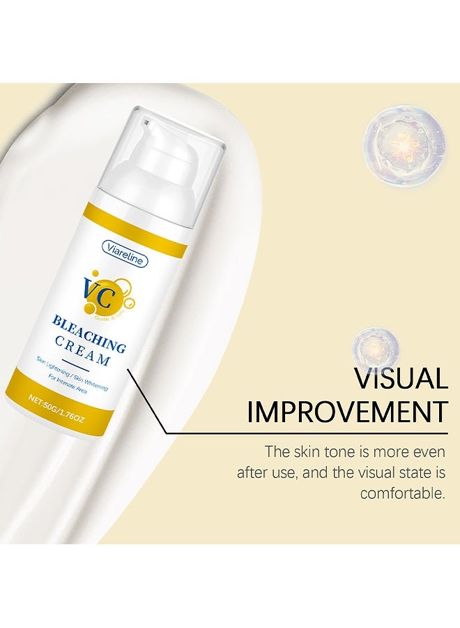 Viareline Skin Bleaching Cream Skin Lightening For Body Intimate Areas, Skin Whitening Cream Dark Spot Remover, Private Parts, Underarm, Knees, Elbows, Inner Thigh, Bikini Area, Whitening Cream Dark Spot Remover For Intimate Areas, 50G - Image 5