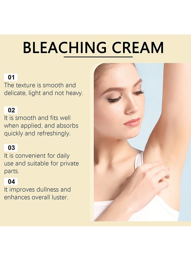 Viareline Skin Bleaching Cream Skin Lightening For Body Intimate Areas, Skin Whitening Cream Dark Spot Remover, Private Parts, Underarm, Knees, Elbows, Inner Thigh, Bikini Area, Whitening Cream Dark Spot Remover For Intimate Areas, 50G - Image 2