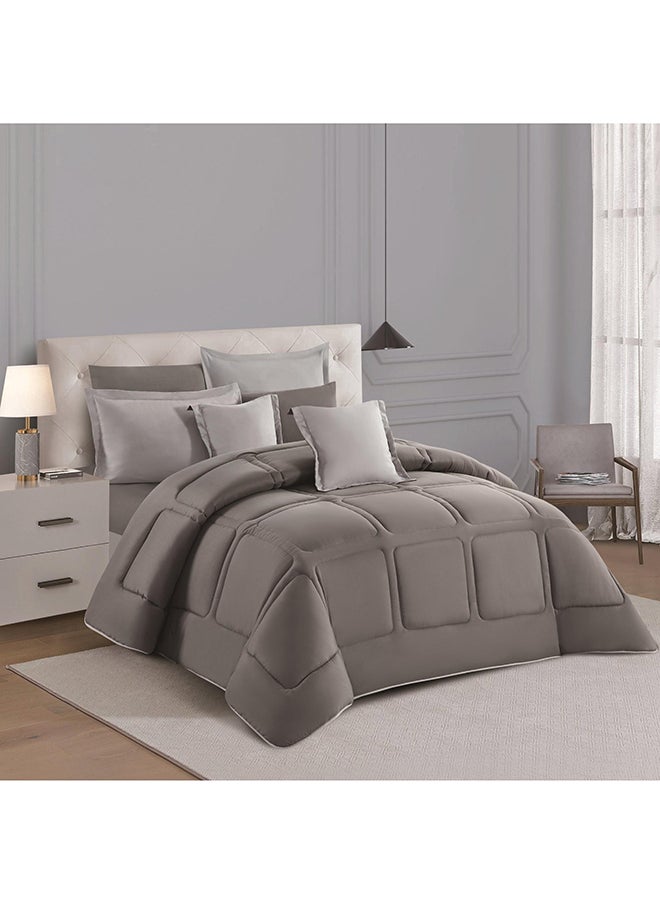 Stargold Duvet Cover Set 8 Pieces Comforter Set with Bed Skirt Quilt Cover Fitted Sheet Pillow Cover Comforter 220X240 cm King Size Mattress  - Image 1