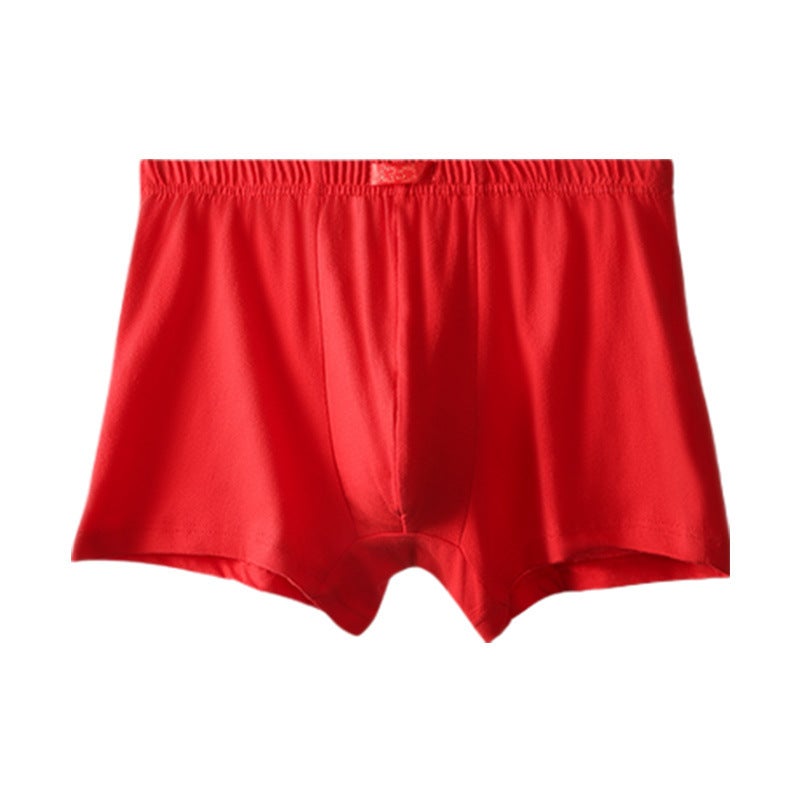 Mens Cotton Underwear Mens Sports Boxers plus size Boxer Shorts Comfortable Breathable Mens Underpants Trendy 402 red 