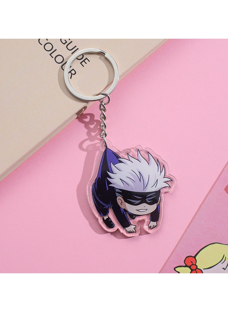 1-Piece Anime Jujutsu Kaisen Satoru Gojo Acrylic Keychain - Image 1