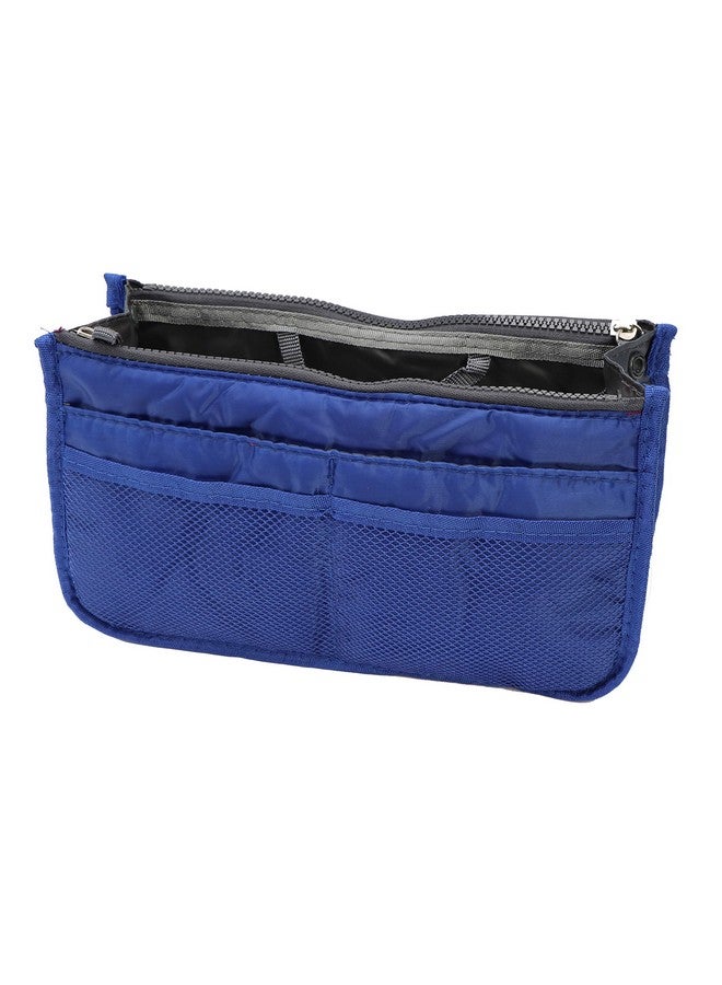AREO Travel Cosmetic Pocket Women Ladies Multi-Function Makeup Pouch Zipper Wash Toiletries Storage Insert Organizer Purse (Blue) - Image 2