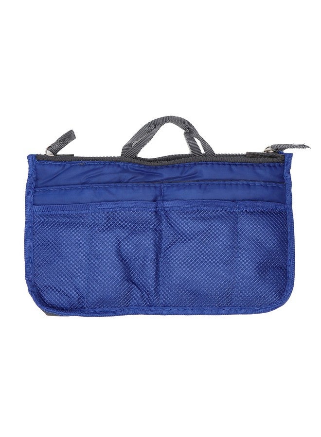 AREO Travel Cosmetic Pocket Women Ladies Multi-Function Makeup Pouch Zipper Wash Toiletries Storage Insert Organizer Purse (Blue) - Image 3