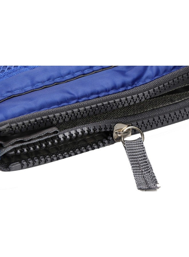 AREO Travel Cosmetic Pocket Women Ladies Multi-Function Makeup Pouch Zipper Wash Toiletries Storage Insert Organizer Purse (Blue) - Image 4