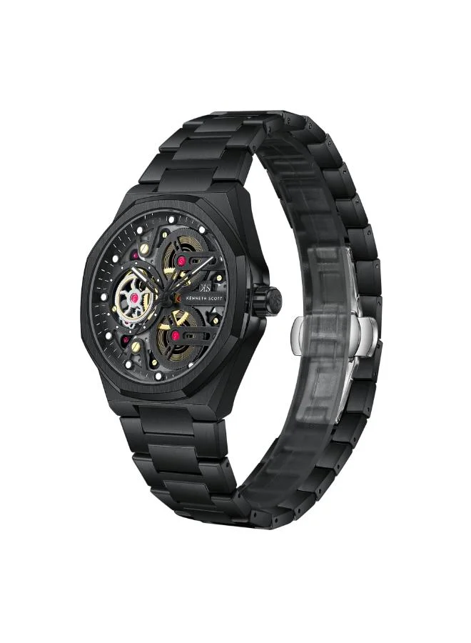 KENNETH SCOTT  Kenneth Scott Men's Miyota 3H Black  Dial Watch - K26012-BBBB for Men | Best Price UAE