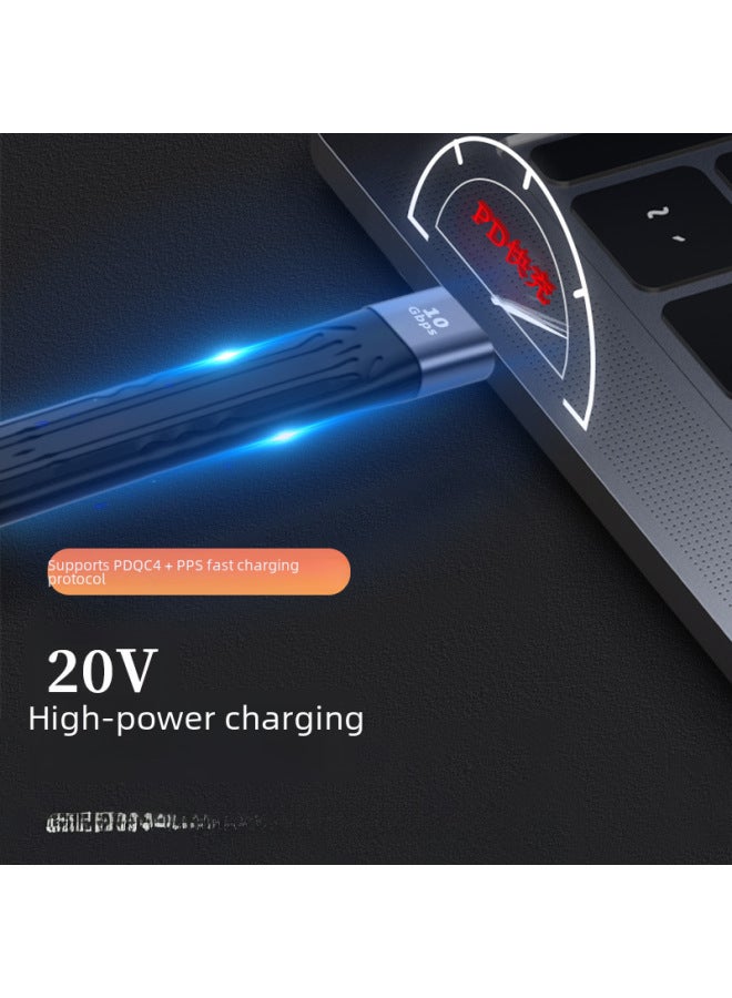 Double-headed Type-c Pd Fast Charging Usb3.1 High-speed Hard Drive 40g Cropped Usb4 100w Lightning 3-Color:C Revolution C Male 4.0 Cord 240W - Image 5