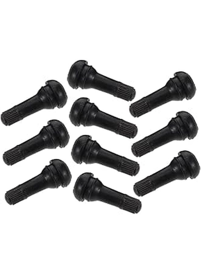 Snap In Short Rubber Tire Valve Stems Tr413 Replacement for Car Truck Motorcycle Tubeless Tires 10 Pcs - Image 1