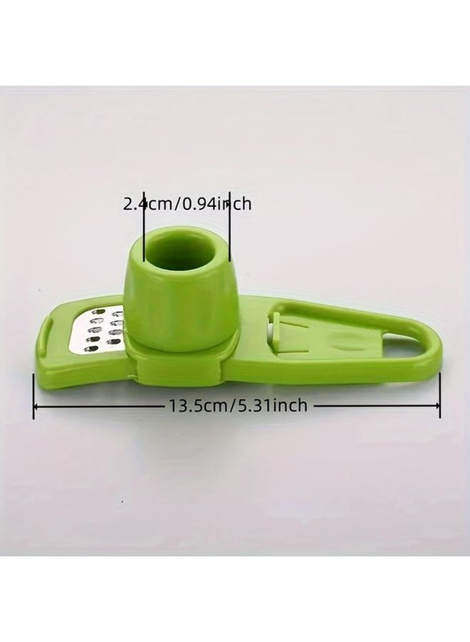 Green Plastic Garlic Press Mincer Crusher for Kitchen Camping - Image 3