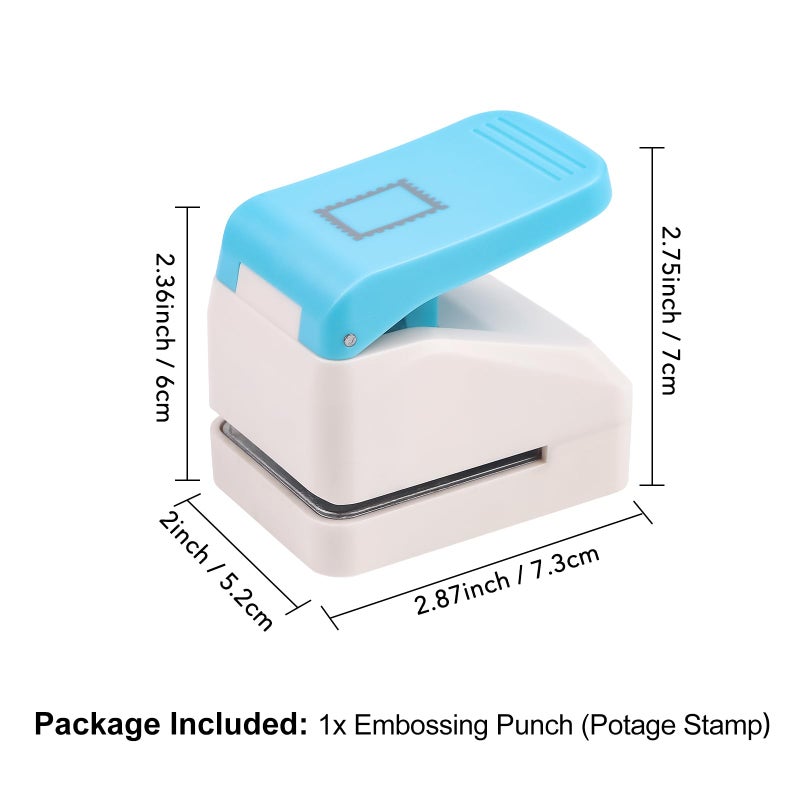 CYFUN DESIGN Stamp Puncher, Stamp Shaped Hole Punch,1.1x0.9inch Rectangle Postage Stamps Craft Punch, Stamps Cutter Hole Punches, Journaling Supplies Punchers, Paper Punches for DIY Scrapbooking Card Making - Image 2