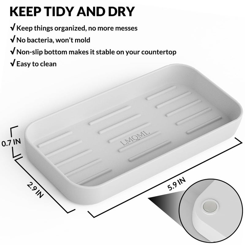 LMQML Soap Dispenser - 2 Pack, Antique Design Thick Glass Hand Soap Dispensers with Sturdy Tray; 304 Rust Proof Stainless Steel Silver Pump, 12Pcs Stickers, for Kitchen, Bathroom - Image 4