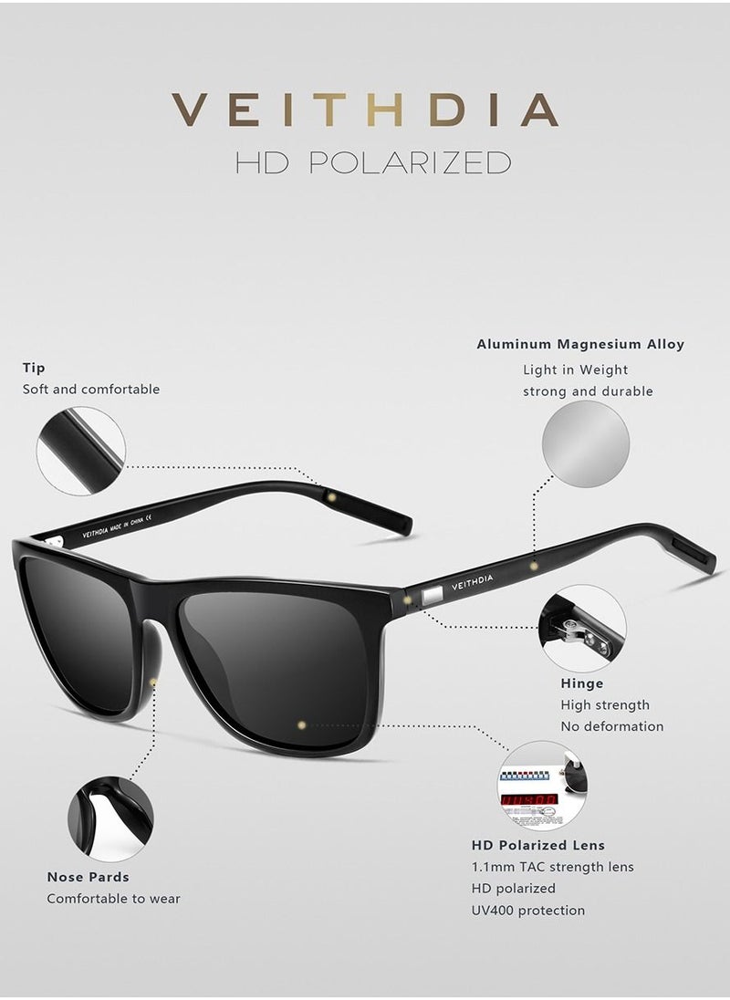 Veithdia - Original VEITHDIA Sunglasses for males and females Polarized UV400 protection With Full Set Sun Protection Category 3 Suitable for driving car Light Weight For men and women - Image 1