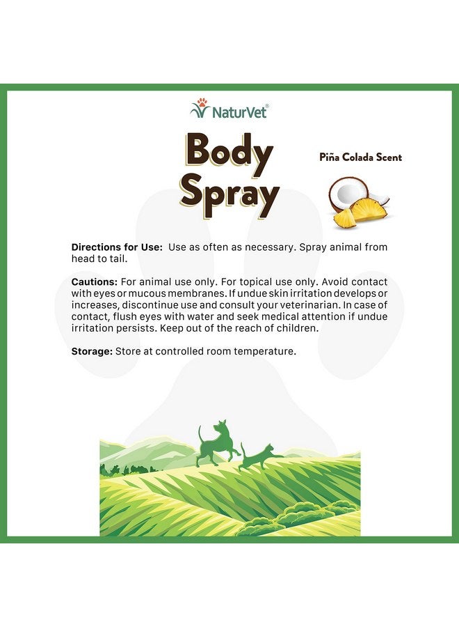NaturVet Body Spray with Piña Colada Scent for Dogs & Cats 8 oz